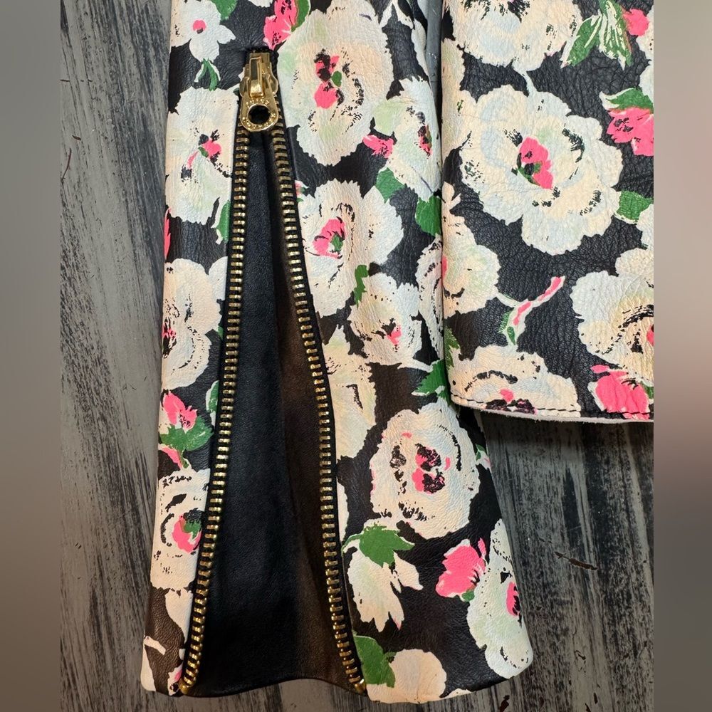 Vintage Y2K Juicy Couture “Covent Garden” Edgy Floral Leather Jacket - Picture 4 of 16